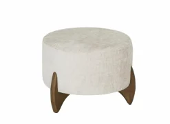 Voetenbank Arctic Ø51cm stof beige