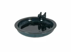 Vogelbad L 37x9,7cm - keramiek - trendy petrol