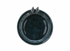 Vogelbad L 37x9,7cm - keramiek - trendy petrol