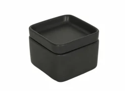 Voorraadpot Square Cup 10x10x5,5cm - keramiek - mat zwart