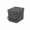 Brabantia Vuilbak Sort & Go 6L grijs