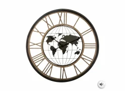 Wandklok World Ø67cm