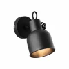 Brilliant Wandlamp Rolet zwart 18W E14