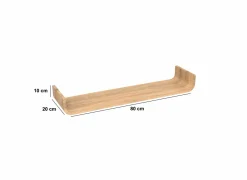 Wandplank Fixy 80x20xH10cm - MDF - naturel