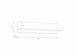 Wandplank Lya 110x23x25cm - decor - cabezone oak & mauvella oak