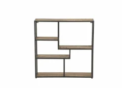 Wandrek Amador 80x20x80cm - mango massief - zwart & bruin