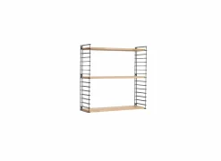 Wandrek Tomado 70x21x68cm - staal - naturel & zwart