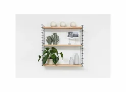 Wandrek Tomado 70x21x68cm - staal - naturel & zwart