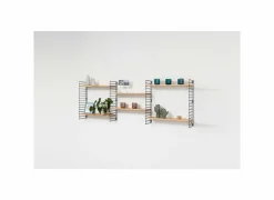 Wandrek Tomado 70x21x68cm - staal - naturel & zwart