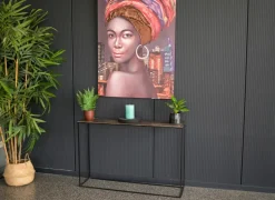 Wandtafel Steam 119x30cm - aluminium & ijzer - antique brass