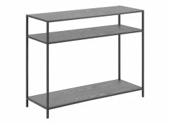 Wandtafel 100x35cm - decor & metaal - ash grey & zwart