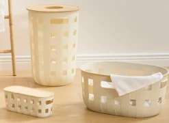 Wasmand Harmony 62x43x28cm - kunststof - ecru