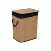 Wasmand 41,5x30x50cm - bamboe - zwart/bruin