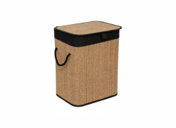 Wasmand 41,5x30x50cm - bamboe - zwart/bruin
