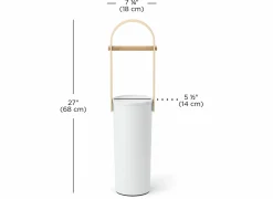 Umbra Wc-rolhouder Bellewood 18x68cm - kunststof & hout - wit & naturel