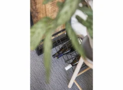 Wijnrek Nero 43x15x28,5cm - metaal - zwart