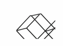 Wijnrek Nero 43x15x28,5cm - metaal - zwart