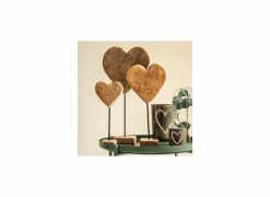 Mars & More Windlicht Heart H18cm - glas - grijs