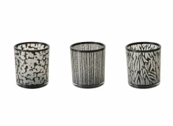 Windlicht Thato H12,5cm - glas - zwart