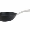 Cosy & Trendy Wokpan Fusion Pro  Ø22,5cm - koolstofstaal - zilver/zwart
