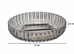 Zeepbakje Glass Ø11x2,5cm - glas - grijs