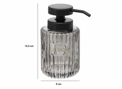 Zeeppompje Glass Ø8x14,5cm - glas - grijs