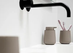 Zeeppompje keramiek & silicone - taupe