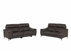 Zetel Angele 2,5+2-zit - stof - bruingrijs met relax