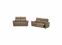 Zetel Back 3+2-zit - leder - camel met relax