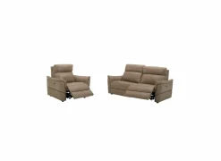 Zetel Back 3+1-zit - leder - camel met relax
