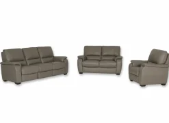 Zetel Barbiero 3+2+1-zit - leder - elephant taupe met relax