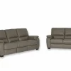 Zetel Barbiero 3+2-zit - leder - elephant taupe met relax