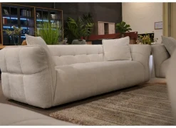 Zetel Bowie 3-zit - stof - grijs & wit