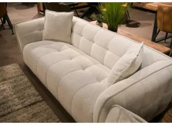 Zetel Bowie 3-zit - stof - grijs & wit