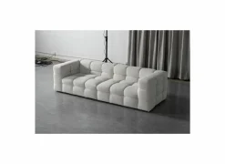 Zetel Bubble 4-zit - stof - wit