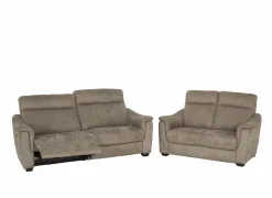 Zetel Centanni 2,5+2-zit - stof - grijs met relax