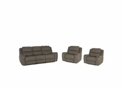 Zetel Cluny 3+1+1-zit - stof - bruingrijs met relax