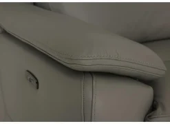 Zetel Curry 3+2-zit - leder - asgrijs met relax