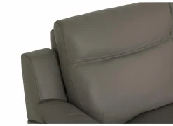 Zetel Curry 3+2-zit - leder - asgrijs met relax