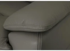 Zetel Curry  2,5+2+1-zit - leder - asgrijs met relax