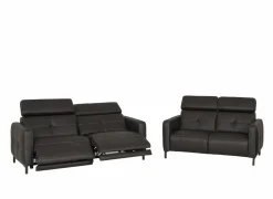 Zetel Dervaux 3+2-zit - stof - antraciet met relax