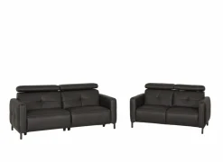 Zetel Dervaux 3+2-zit - stof - antraciet met relax