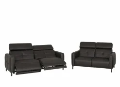 Zetel Dervaux 3+2-zit - stof - antraciet met relax