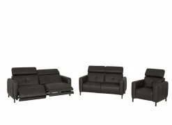 Zetel Dervaux 3+2+1-zit - stof - antraciet met relax