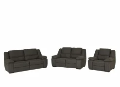 Zetel Elle 3+2+1-zit - stof - bruin met relax