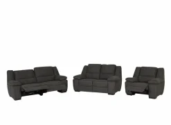 Zetel Elle 3+2+1-zit - stof - bruin met relax