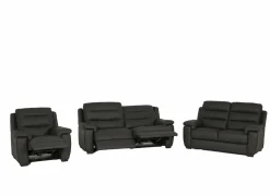 Zetel Folk 2,5+2+1-zit - leder - antraciet met relax