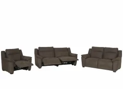 Zetel Globe 3+2+1-zit - stof - bruingrijs met relax