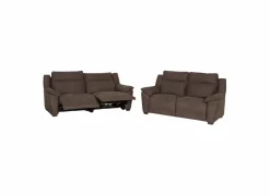 Zetel Globe 3+2-zit - stof - bruingrijs met 2 relaxen