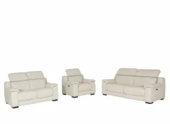 Zetel Grass 2,5+2+1-zit - leder - frost met relax